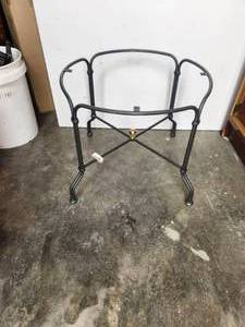 lot 216 image: Round galvanized table bases