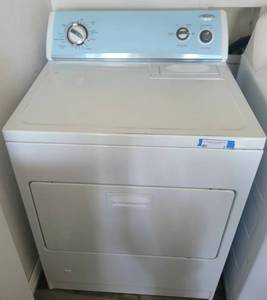 lot 3 image: WHIRLPOOL ELELCTRIC DRYER MODEL WED5200VQ0 IN WORKING CONDITION AS SHOWN. BUYER IS RESPONSIBLE FOR PROPER DISCONNECTION.