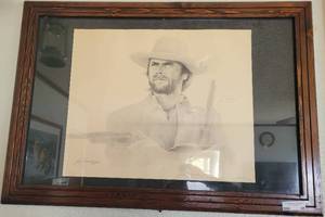 lot 85 image: LARGE 38 X 28 WALL FRAME AS SHOWN.