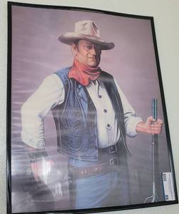 lot 88 image: JOHN WAYNED 20 X 17 FRAME AS SHOWN.