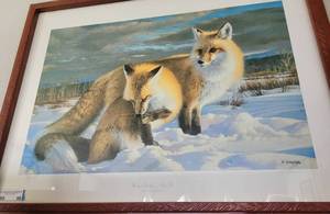lot 98 image: LARGE 35 X 27 FRAMED PRINT AS SHOWN.