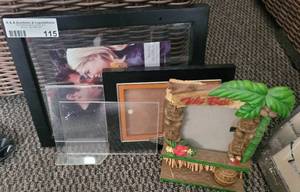 lot 115 image: LOT OF ASSORTED PICTURE FRAMES AS SHOWN.