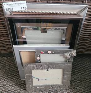 lot 116 image: LOT OF ASSORTED PICTURE FRAMES AS SHOWN.