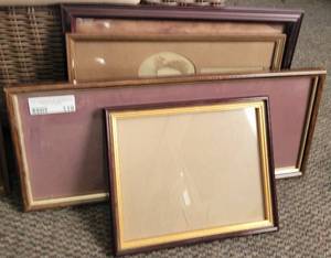 lot 119 image: LOT OF ASSORTED PICTURE FRAMES AS SHOWN.