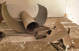 lot 195 image: SHEET METAL AND FAN AS SHOWN.