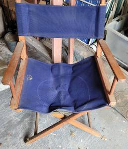 lot 221 image: DIRECTORS STYLE CHAIR AS SHOWN.
