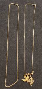 lot 259 image: (2) NECKLACES AS SHOWN.