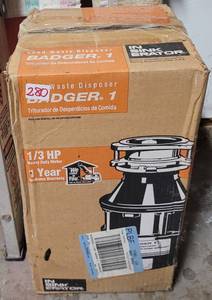 lot 280 image: INSINKERATOR FOOD WASTE DISPOSER IN BOX AS SHOWN.