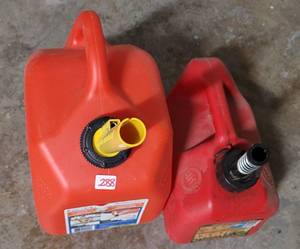 lot 288 image: (2) GAS CANS AS SHOWN.