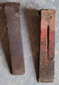 lot 210 image: (2) WOOD SPLITTERS AS SHOWN.