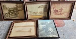 lot 212 image: LOT OF FRAMED PICTURES AS SHOWN.