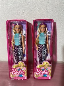 lot 3 image: Lot of 2 - New Mattel Barbie Fashionistas Doll #158 Blonde Pigtails Wearing Teal Sport Top With Leggings & Pink Sneakers