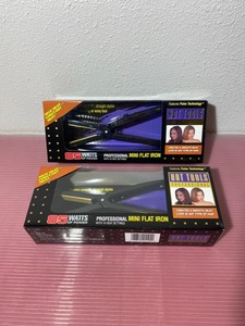 lot 27 image: Lot of 2 - New Hot Tools Professional Mini Flat Iron 85 Watts of Power with 10 Heat Settings - Black