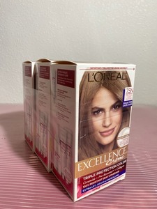 lot 43 image: Lot of 3 - New Loreal Paris Excellence Creme Hair Color 7.5N Neutral Dark Blonde