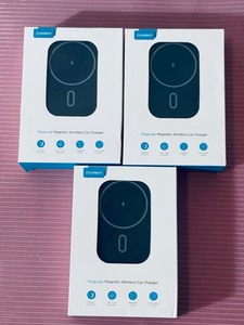 lot 76 image: Lot of 3 - New Choetech MagLeap Magnetic Wireless Car Charger For Air Vent Mount - Black