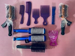 lot 77 image: Lot of 11 - New Hair Combs & Hair Brushes - As Shown