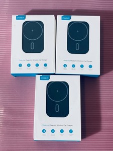 lot 116 image: Lot of 3 - New Choetech MagLeap Magnetic Wireless Car Charger For Air Vent Mount - Black