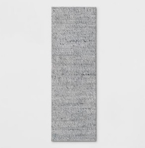 lot 130 image: New Project 62 Chunky Knit Wool Woven Rug 28 x 84 , Gray