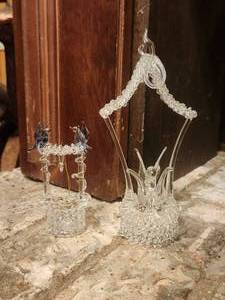 lot 17 image: Selection of 2 pieces of spun glass art