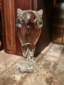 lot 18 image: Vintage Kristaluxus Crystal Owl - very heavy