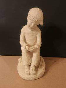 lot 43 image: Vintage Austin Productions Sculpture of a siting boy