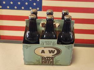 lot 151 image: A&W Root Beer collectible 6 pack
