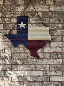 lot 241 image: Metal Texas handing sign