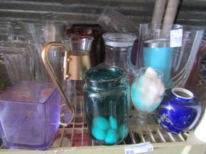 lot 37 image: large lot of flower vases color and crystal some clear various sizes