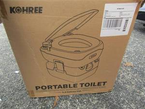 lot 140 image: NIB portable toilet for camping,boating,rving, and any other recreational activity