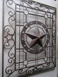 lot 3 image: TEXAS Iron Wall Art  32 X 26