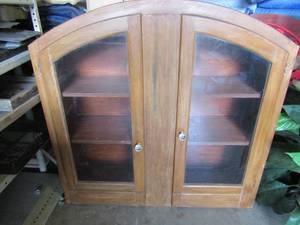 lot 165 image: 39x40x12 3 tier China cabinet appers to sit on something but could also be used as ground placement
