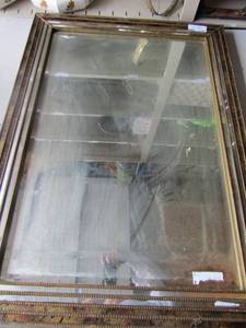 lot 171 image: 37x27 framed wall mirror