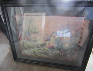 lot 188 image: 28x34 framed corhalenye house art