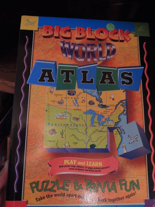lot 136 image: Big Block World Atlas Puzzle...
