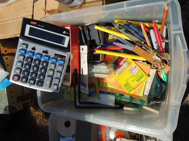 lot 181 image: 2 tubs of Desktop Materials - offic...