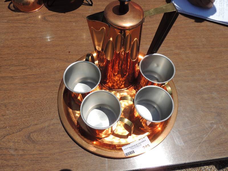 lot 248 image: 4 mugs - 1 troy, copper craft guild...