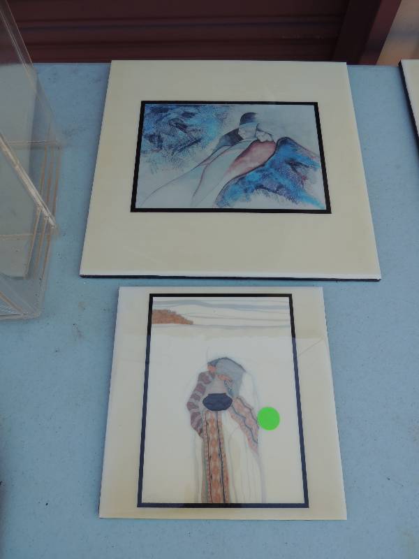 lot 291 image: 2 tiles with prints by AMADO PENA -...