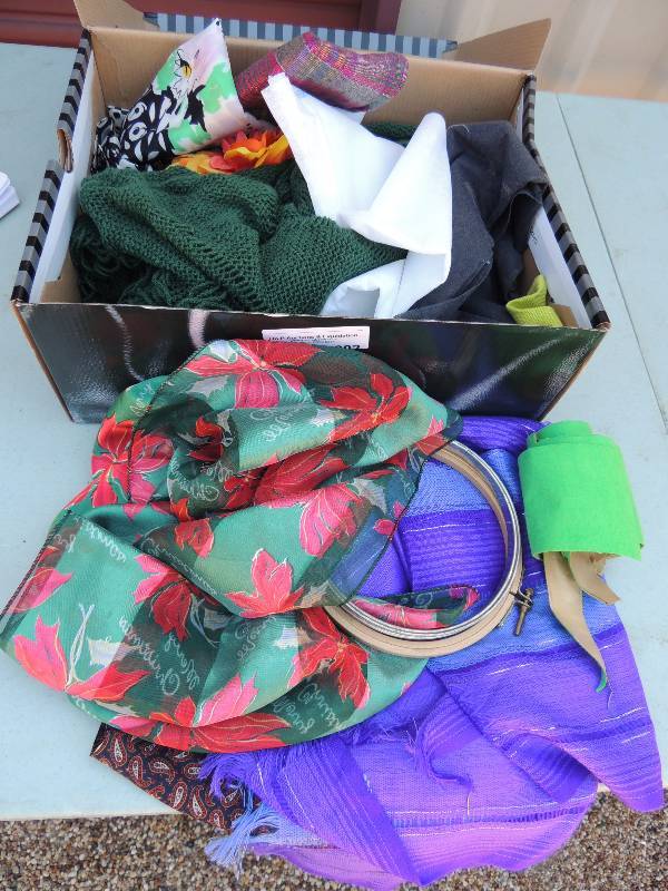 lot 302 image: Box of Fabrics...