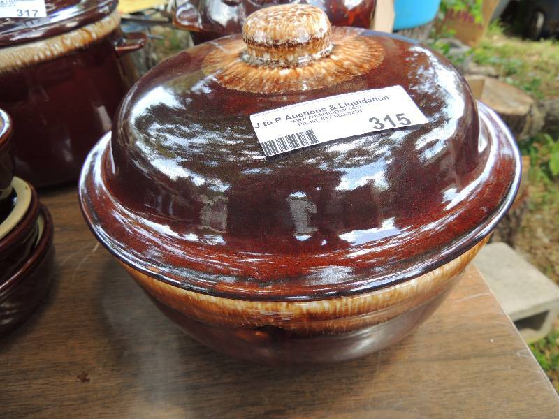 lot 315 image: Vintage Kathy Kale Pottery Brown Dr...