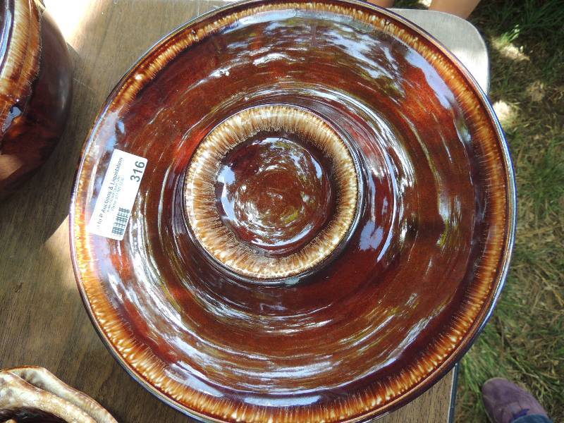 lot 316 image: Vintage Kathy Kale Pottery Brown Dr...