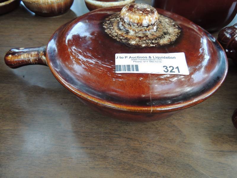lot 321 image: Vintage Kathy Kale Pottery Brown Dr...