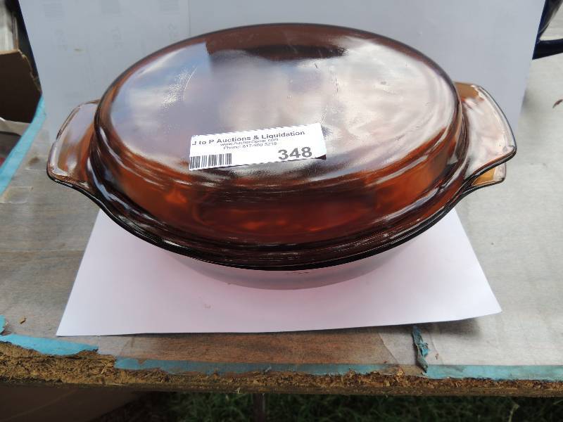 lot 348 image: Anchor Hocking COVERED Casserole Di...