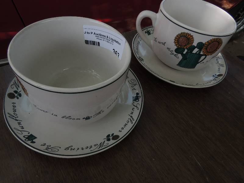 lot 363 image: 2 large Coffee Cups & Saucer by Riv...