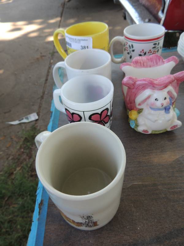 lot 381 image: 70s Fire king Coffee Cup, Home is ...