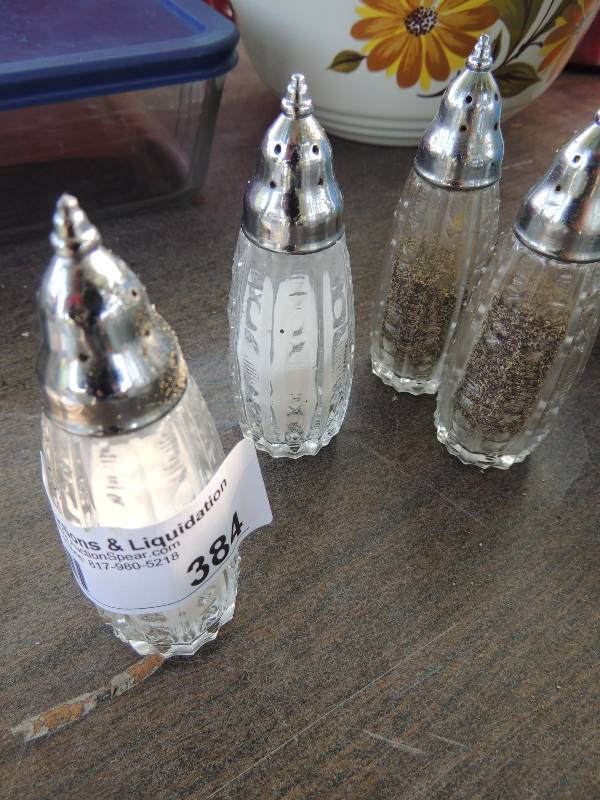 lot 384 image: 2 sets of Salt and Pepper Shakers...