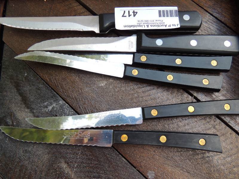 lot 417 image: 6 steak knives by Super Edge...