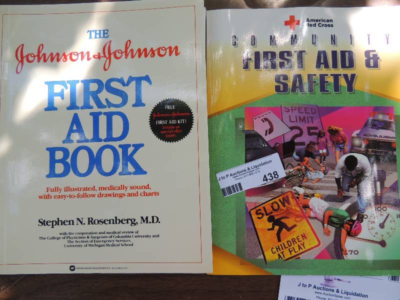 lot 438 image: First Aid and Safety book - Johnson...