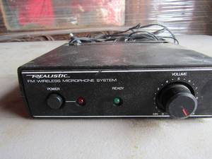 lot 95 image: Realistic microphone system with plugs, used unknown working condition