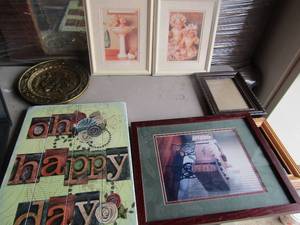 lot 104 image: 119 Anne Geddes baby photos, 1612 Oh happy days wooden print, vintage sewing picture 1216
