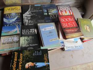 lot 105 image: mixed book lot, includes-- escaping stress, dead jew walking, ordinary, from boom to bust and many more